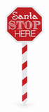 Santa Stop Here Garden Stake 40cm