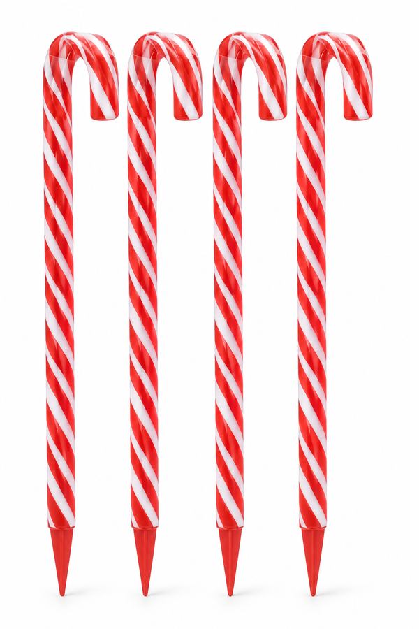 Candy Cane Yard Stakes – 4 Pack, 90cm