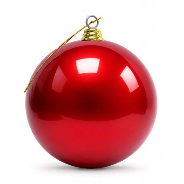 UV Stable Red Christmas Bauble 200 mm