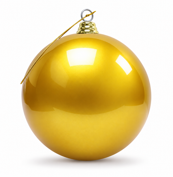 UV Stable Gold Christmas Bauble 200 mm