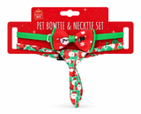 Christmas Pet Bow Tie & Necktie Set
