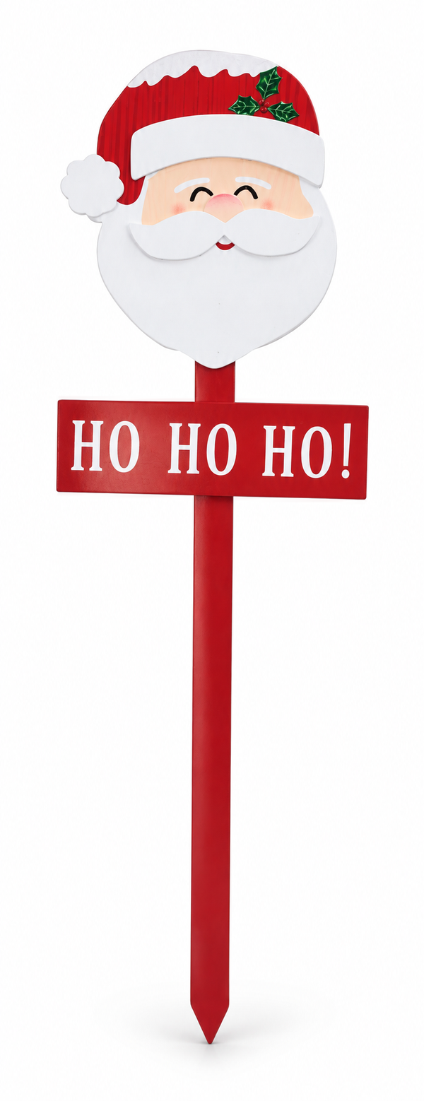 Santa or Christmas Tree Garden Stake 75cm