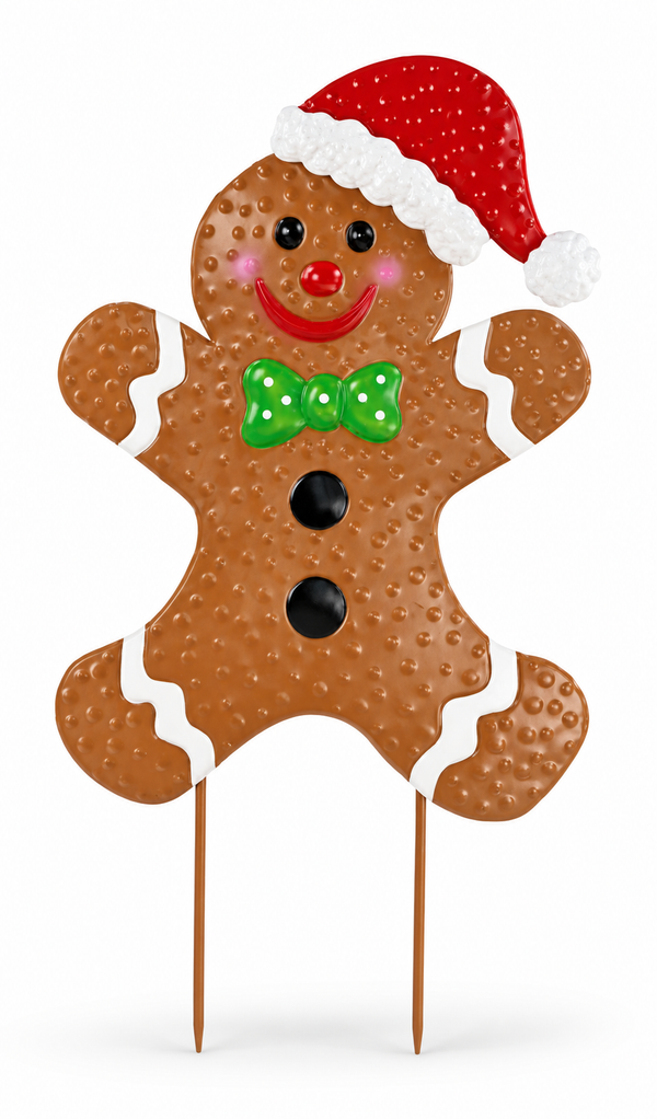Gingerbread Metal Yard Stake 90cm