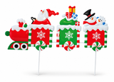 Christmas Train Metal Yard Stake