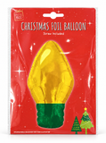 Christmas Light Bulb Foil Balloon