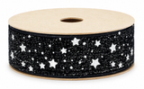 Velvet Foil Christmas Ribbon - 25 mm x 2.5 m
