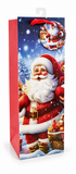 Santa Christmas Bottle Gift Bag with Glitter Detail
