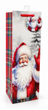 Santa Christmas Bottle Gift Bag with Glitter Detail