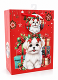 Medium Christmas Pet Gift Bag with Foil Detail