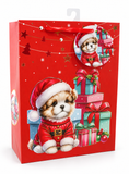 Medium Christmas Pet Gift Bag with Foil Detail