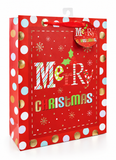 Large Christmas Gift Bag with Foil Frame Design