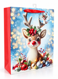 Large Christmas Night Gift Bag with Glitter Detail