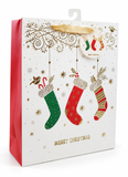 Large Contemporary Christmas Gift Bag with Foil Detail