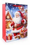 Extra Large Santa Christmas Gift Bag with Glitter Detail