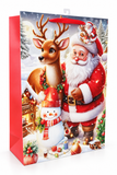 Extra Large Santa Christmas Gift Bag with Glitter Detail