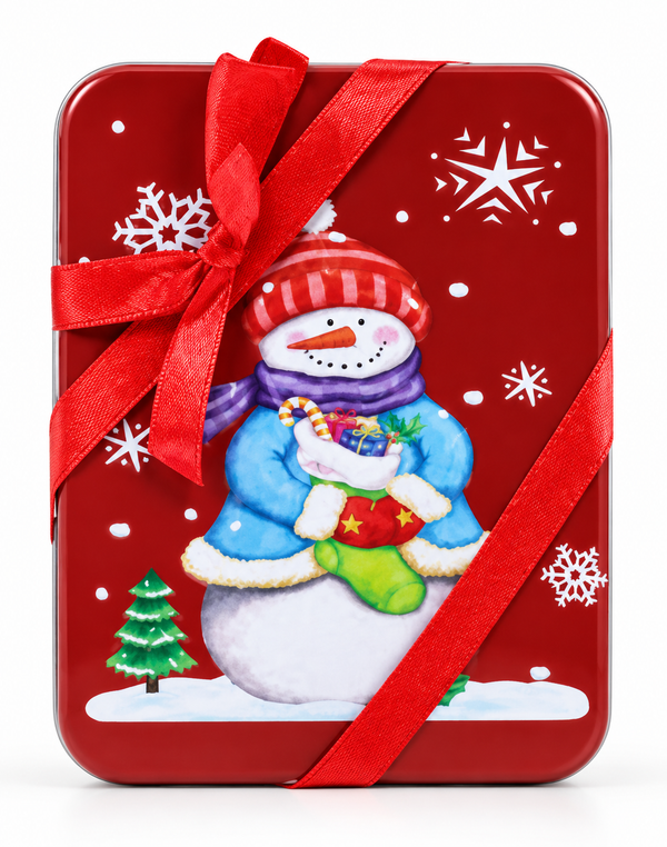 Christmas Gift Card Tin with Ribbon