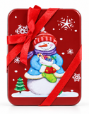 Christmas Gift Card Tin with Ribbon