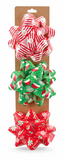 Printed Christmas Gift Bows - 3 Pack