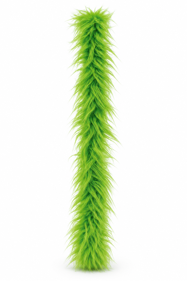 Mean Green Faux Fur Ribbon - 50 mm x 2 m