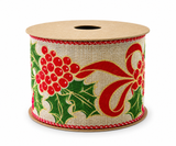 Country Christmas Ribbon - 63 mm x 2.7 m