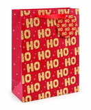 Medium Ho Ho Ho Christmas Gift Bag with Glitter Detail
