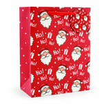 Medium Ho Ho Ho Christmas Gift Bag with Glitter Detail