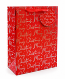 Medium Traditional Christmas Gift Bag with Foil Detail