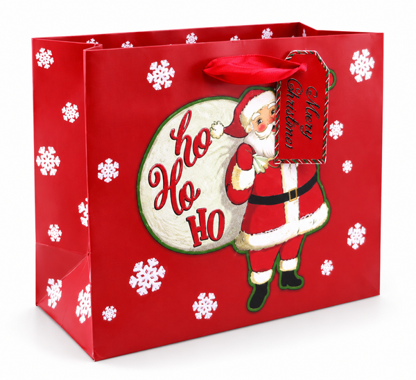 Medium Wide Santa Christmas Gift Bag