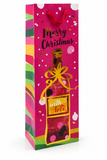 Christmas Bottle Gift Bag with Foil and Seal Sticker
