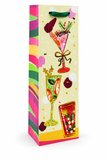 Christmas Bottle Gift Bag with Foil and Seal Sticker