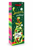 Christmas Bottle Gift Bag with Foil and Seal Sticker