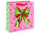 Large Christmas Bow Gift Bag with Seal Sticker
