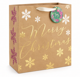 Extra Large Square Christmas Gift Bag – Foil & Glitter
