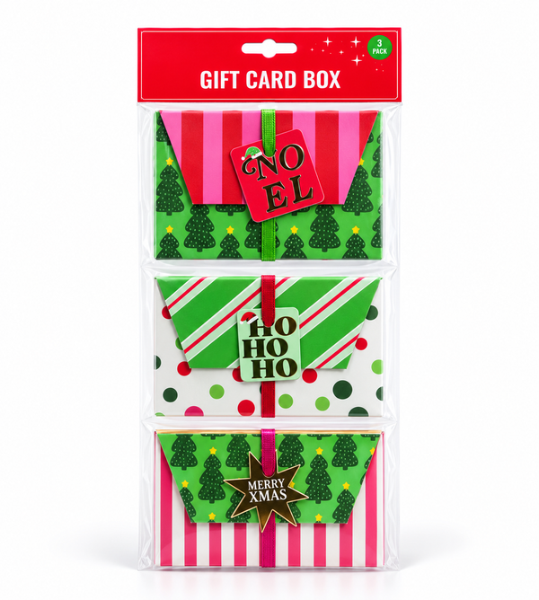 Christmas Gift Card Boxes – 3 Pack