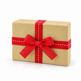 Kraft Christmas Gift Box with Ribbon Bow
