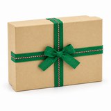 Kraft Christmas Gift Box with Ribbon Bow