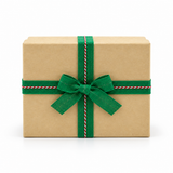 Kraft Christmas Gift Box with Ribbon Bow
