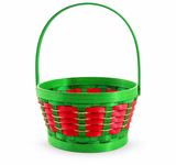 Round Christmas Basket with Handle