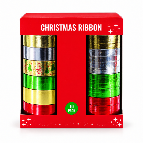 Festive Ribbon Stack - 10 Pack