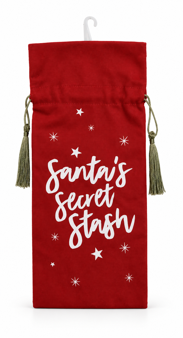 Christmas Fabric Bottle Bag