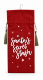 Christmas Fabric Bottle Bag