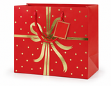 Large Christmas Foil Bow Gift Bag