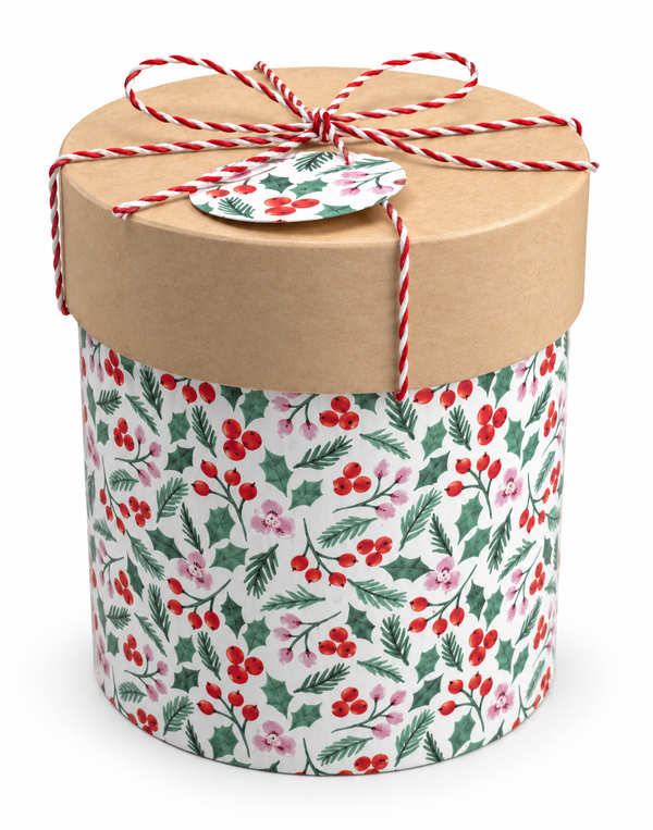 Christmas Kraft Gift Box with String Bow