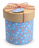 Christmas Kraft Gift Box with String Bow