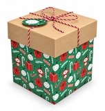 Christmas Kraft Gift Box with String Bow