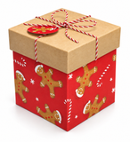 Christmas Kraft Gift Box with String Bow