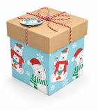 Christmas Kraft Gift Box with String Bow