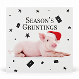 Foiled Pet Christmas Cards – 10 Pack – Piglet