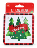 Square Christmas Gift Card Tin