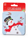 Square Christmas Gift Card Tin